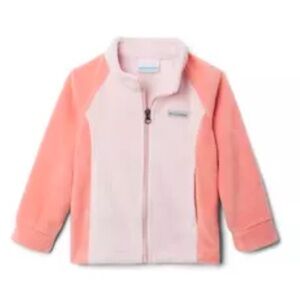 Columbia Girls Benton Springs Fleece Jacket Faded Peach Size Large 14/16